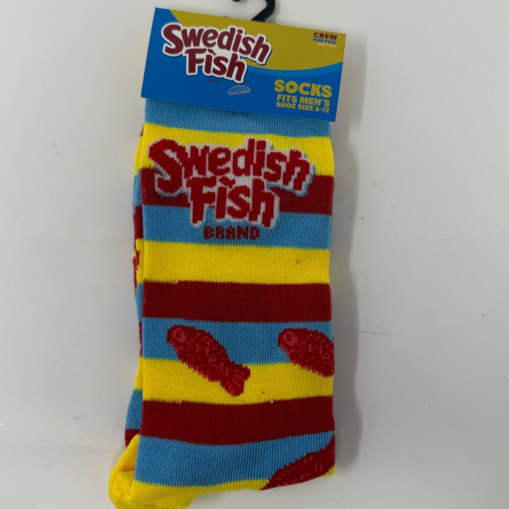 Men’s Novelty Swedish Fish Colorful Men's Crews Socks